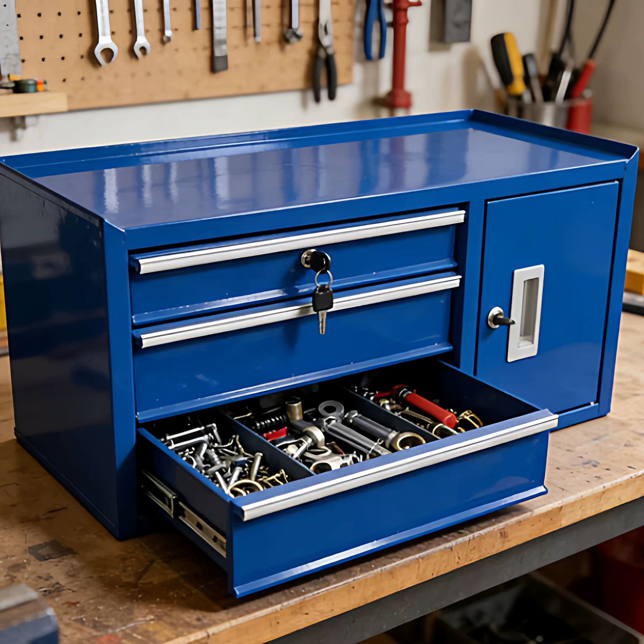 Workshop Tools Wood - Multi-purpose Iron Desktop Tool Cabinet Metal