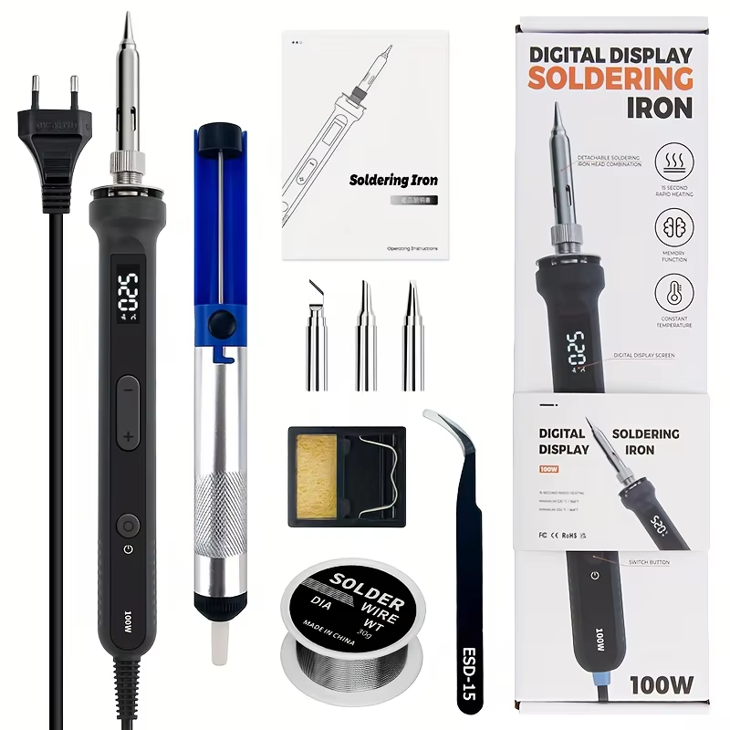 Tools For Electronic Workshop - 100W Digital Soldering Iron Kit Adjustable‑Temperature