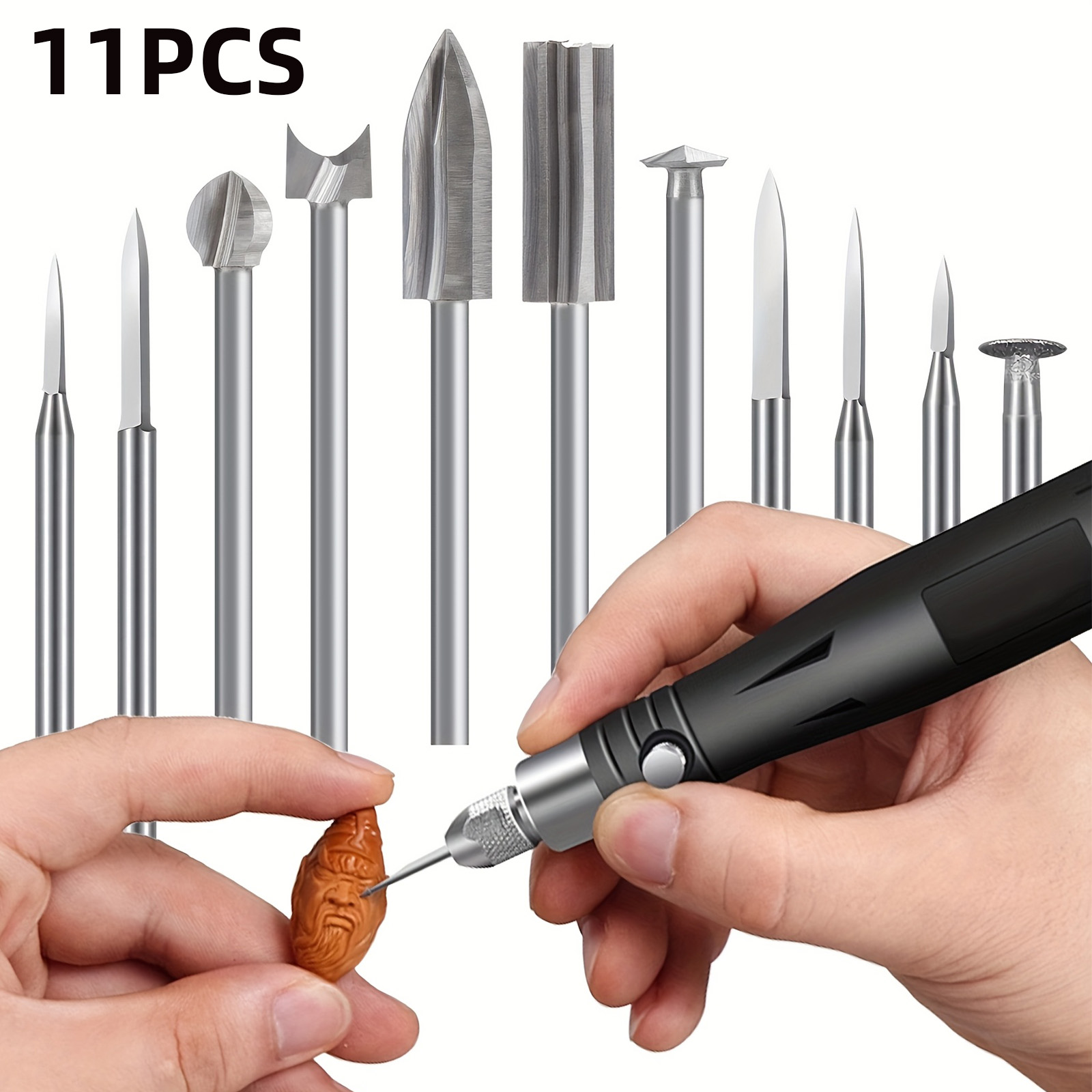 Chisel Set Wood - 11PCS HSS Engraving Drill Bits Set