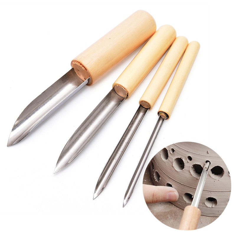 Pottery Tool Puncher 4 Pieces/ - Chisel Set Wood recension och pris