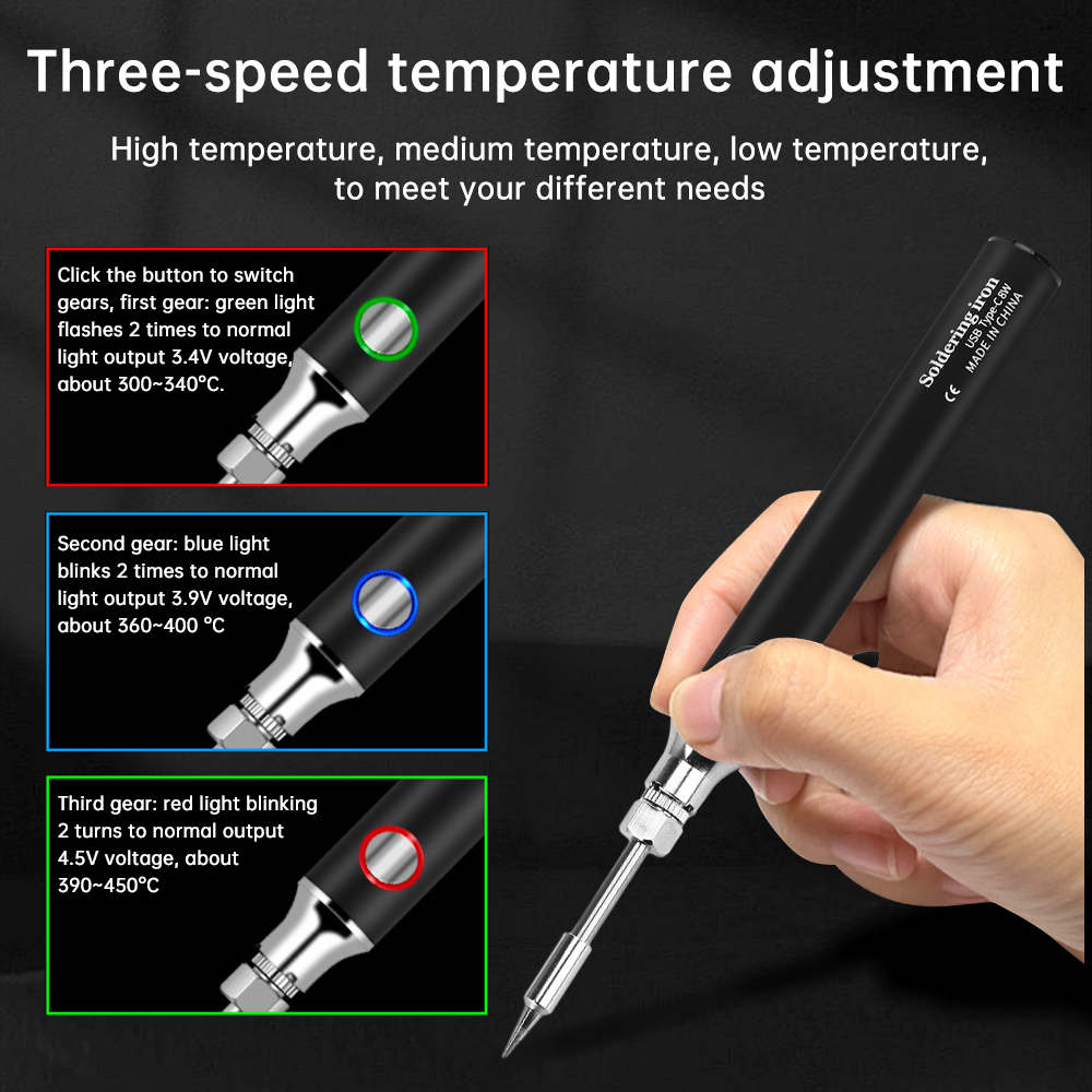 Mini USB Type-C Soldering Iron - Tools For Electronic Workshop recension och pris