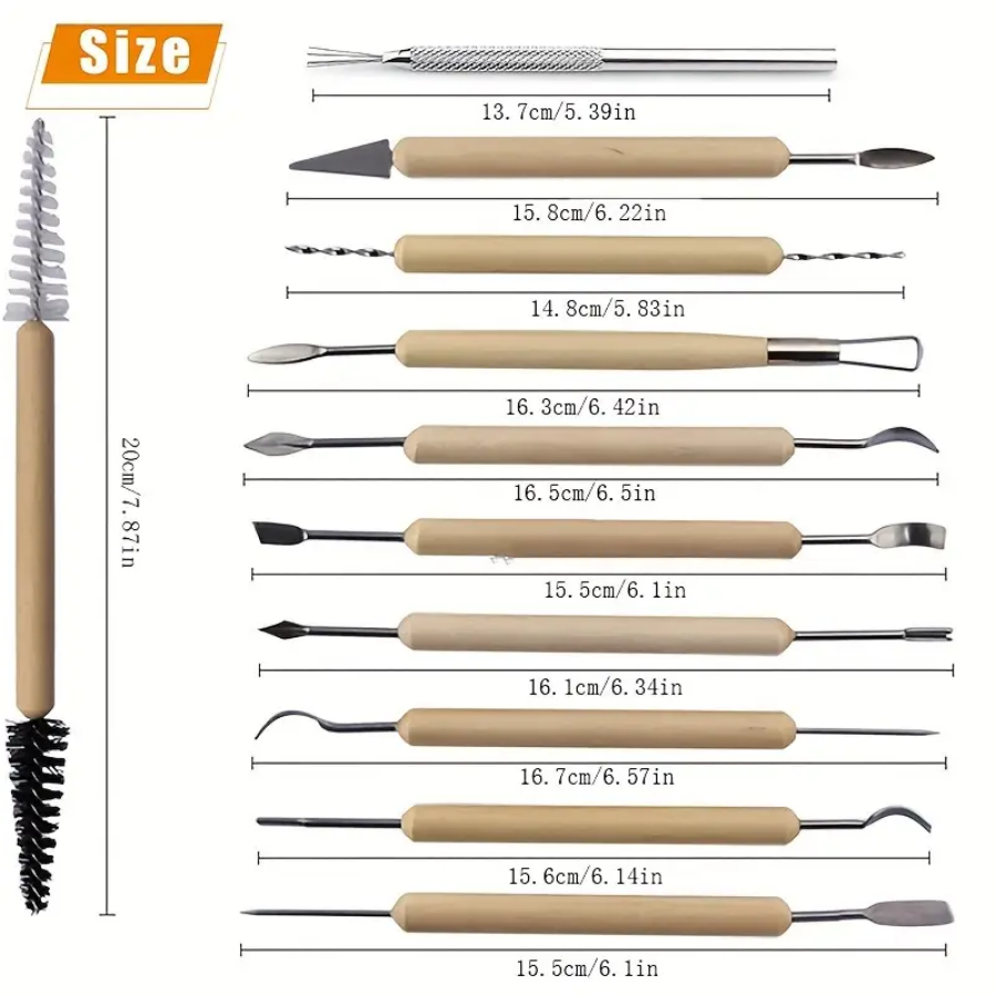 1SET Pottery Clay Sculpting Mo - Chisel Set Wood recension och pris