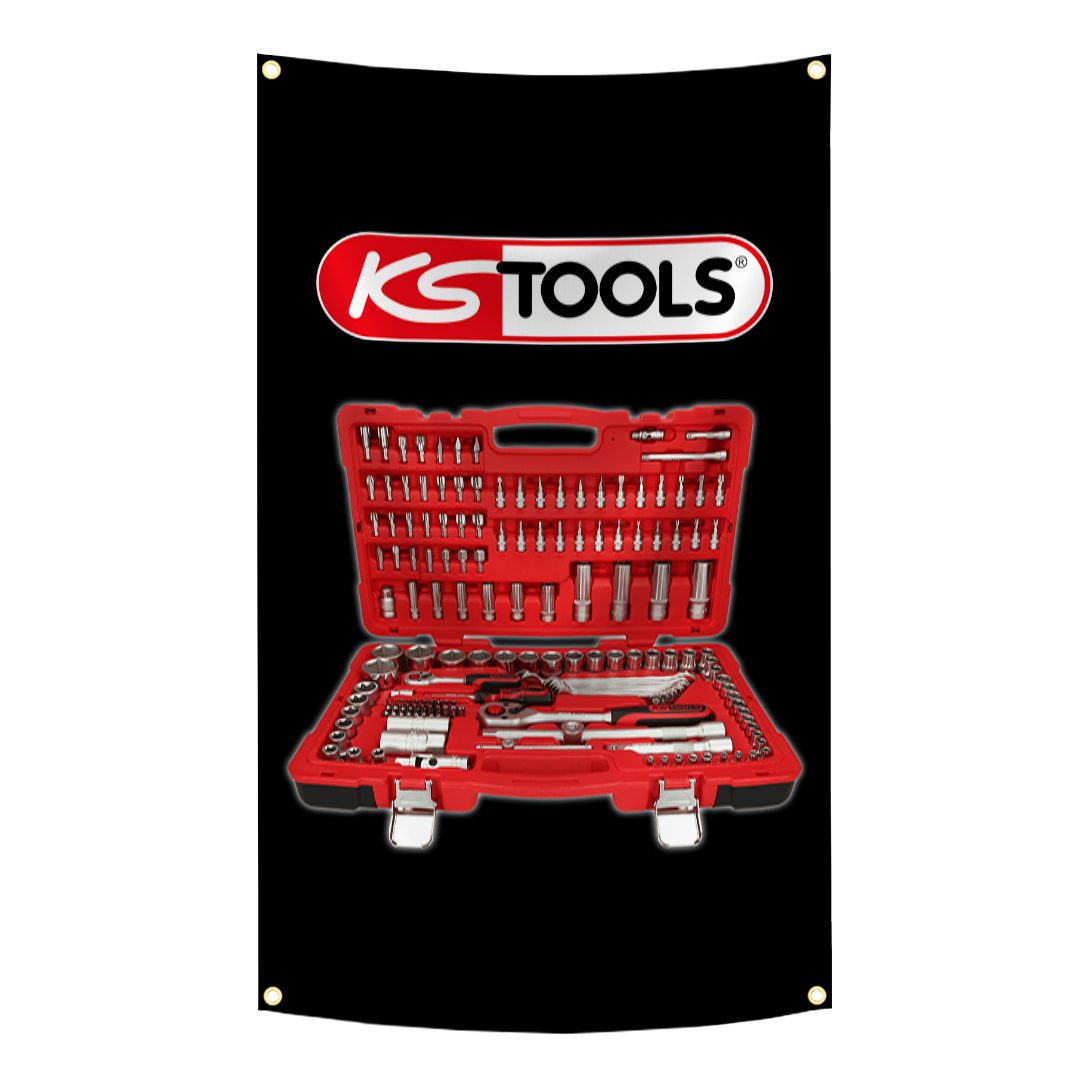 KS TOOLS Brand Flag Tapestry 3 - Ks Tools Workshop recension och pris
