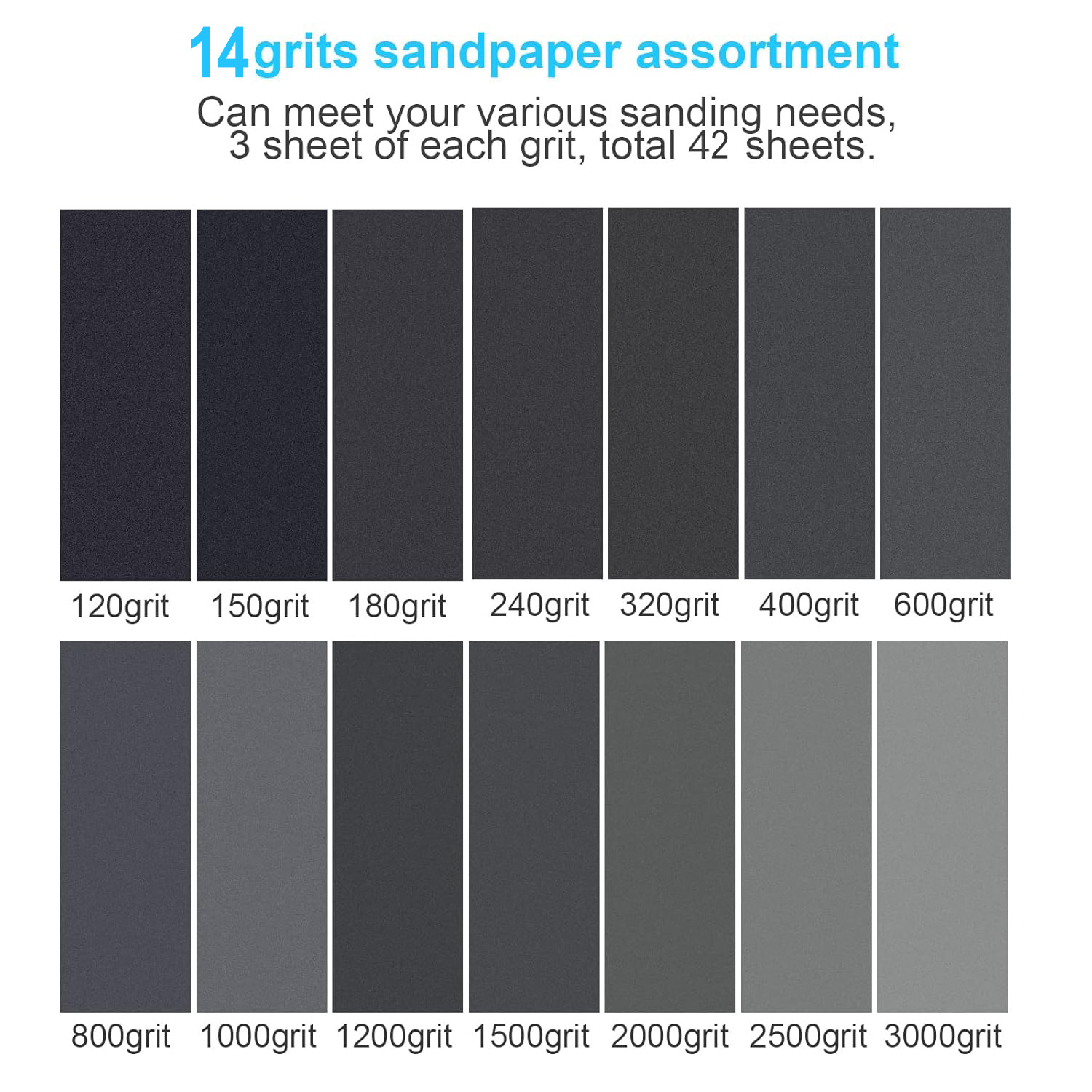 42Pcs Dry Wet Sandpaper Set, 1 - Chisel Set Wood recension och pris