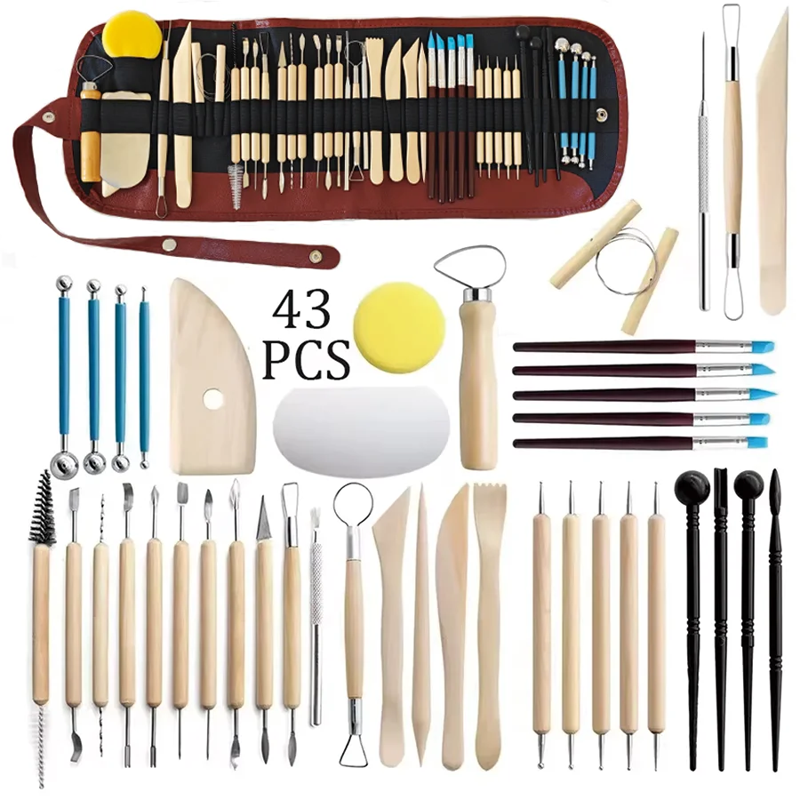 8-61PCS Pottery Tool Set - Cer - Chisel Set Wood recension och pris