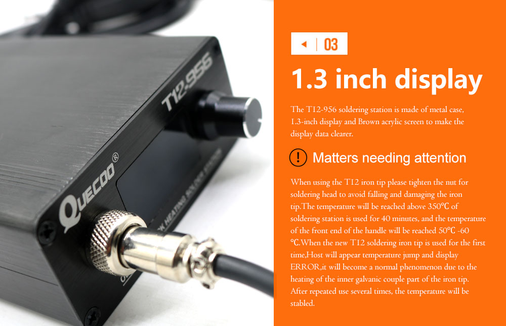 QUECOO T12-956 Soldering Digit - Tools For Electronic Workshop recension och pris