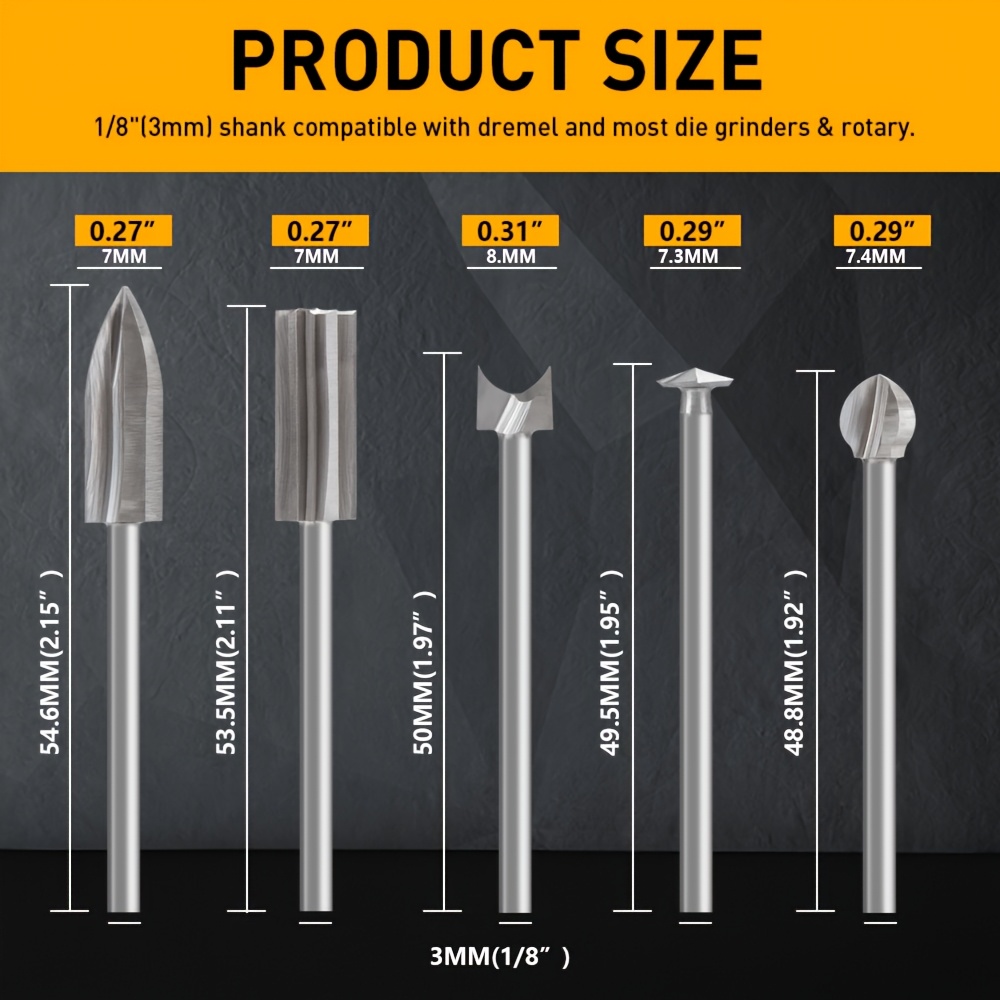 11PCS HSS Engraving Drill Bits - Chisel Set Wood recension och pris