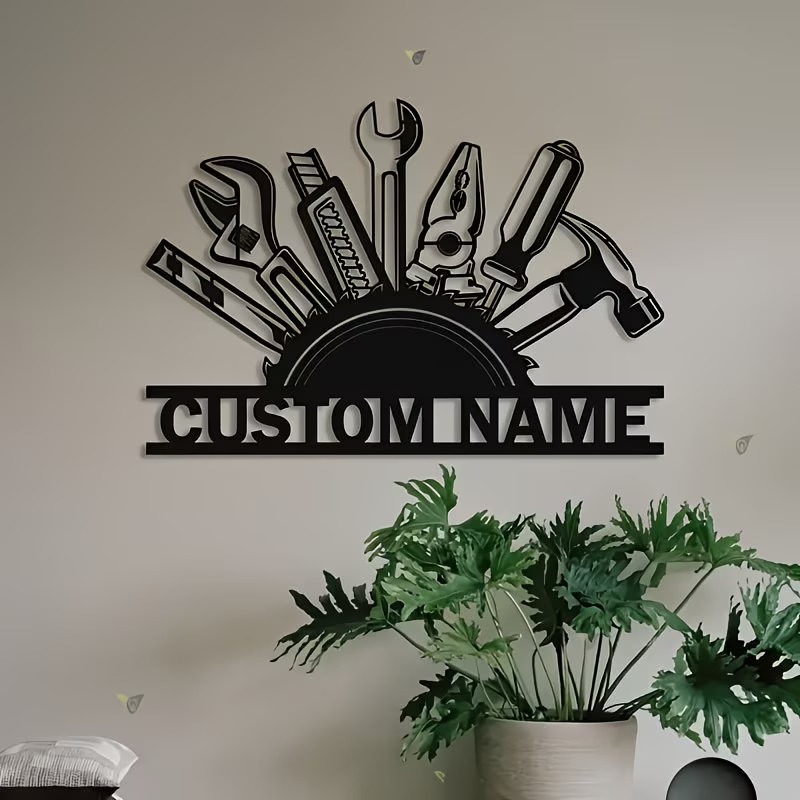 Custom Metal Tool Wall Art - P - Workshop Tools Name recension och pris