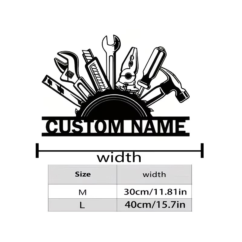 Custom Metal Tool Wall Art - P - Workshop Tools Name recension och pris