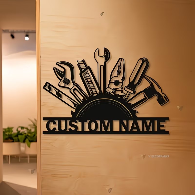 Custom Metal Tool Wall Art - P - Workshop Tools Name recension och pris